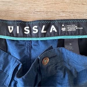 Vissla Blue Flat Front Shorts Size 36